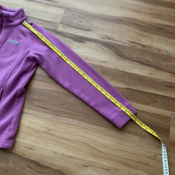 Columbia Youth Girls Fleece Zip Up Jacket Size Large 14/16 Violet Purple Lilac - Picture 5 of 11